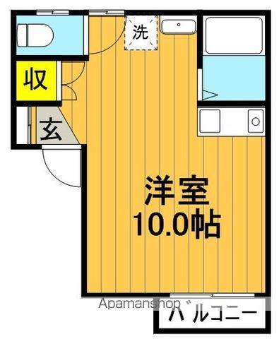 ジュネスクリエイトB(ワンルーム/2階)の間取り写真