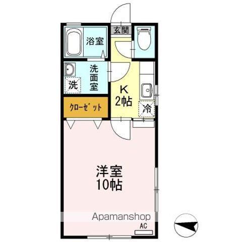 メゾン・ド・クララ(1K/1階)の間取り写真