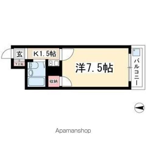 サンハイツ喜多山(ワンルーム/3階)の間取り写真