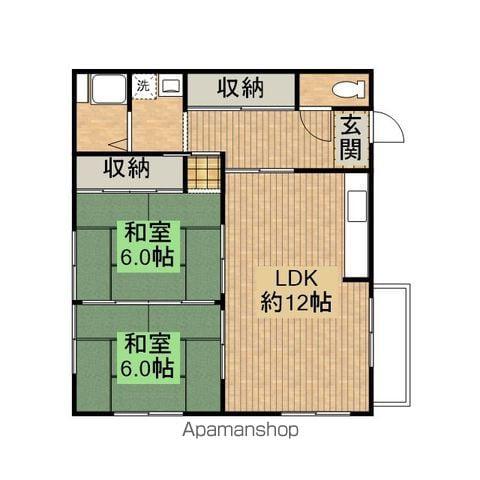 コーポコウボクダ(2LDK/2階)の間取り写真