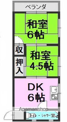 喜楽マンション(2DK/2階)の間取り写真