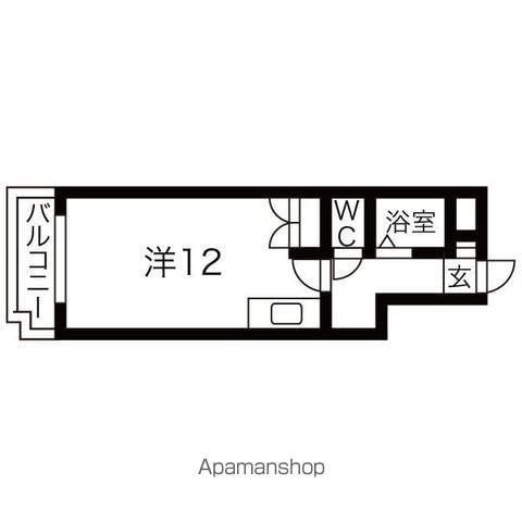 グランドハイツ当別(ワンルーム/4階)の間取り写真