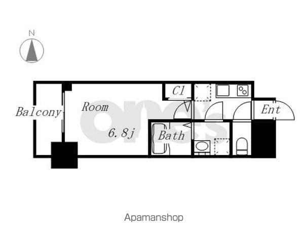 オーキッドレジデンス鶴舞(1K/12階)の間取り写真