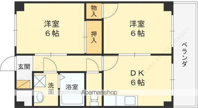 Mプラザ城東五番館(2DK/8階)の間取り写真