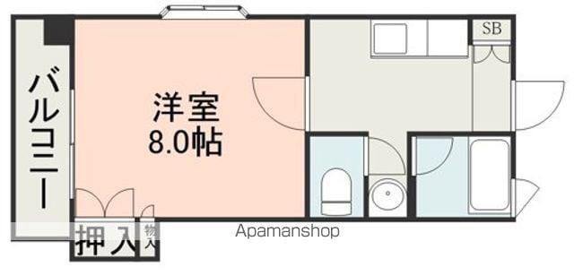 保田窪プラザマンション(1K/5階)の間取り写真