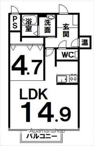 アビタ新緑(1LDK/2階)の間取り写真