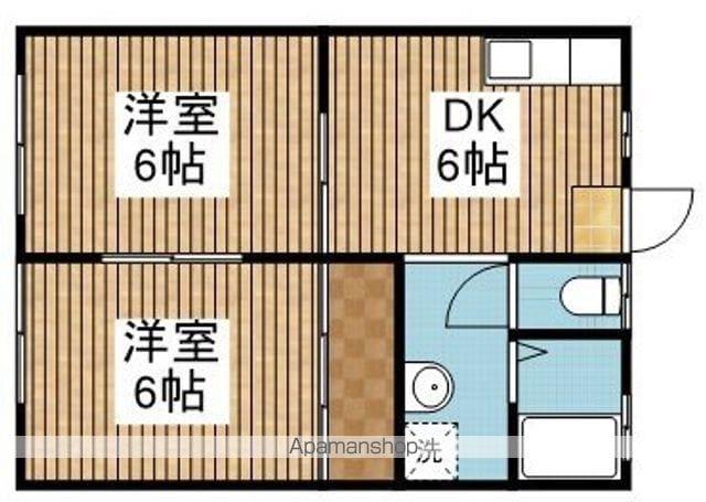 メゾン・ド・ラルジュ(2DK/2階)の間取り写真