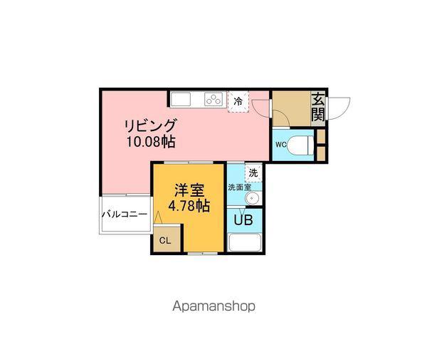 JACK UCHISAIWAIⅠ(1LDK/2階)の間取り写真