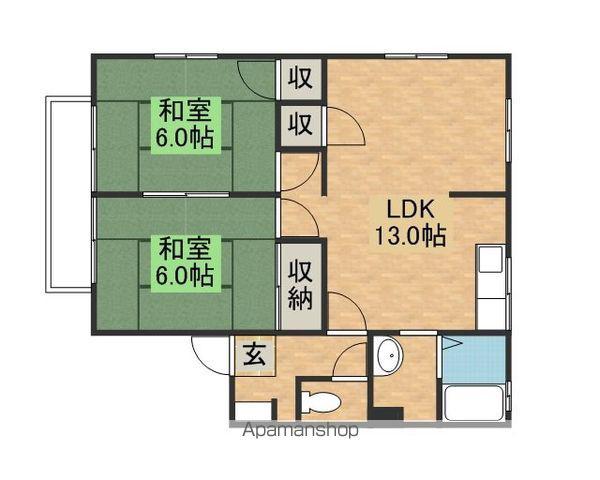 MMハイツ(2LDK/2階)の間取り写真