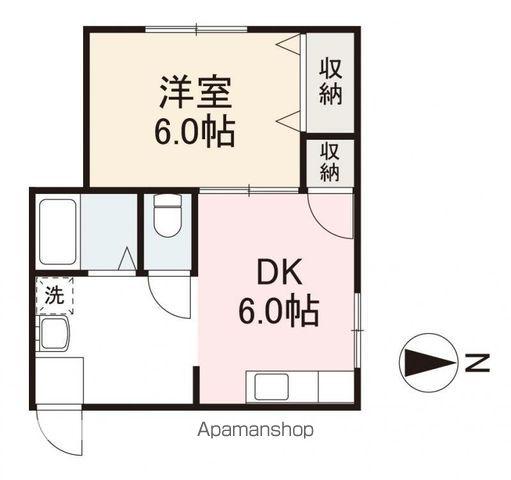栄光マンション(1DK/3階)の間取り写真