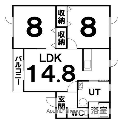 ブランド春採(2LDK/2階)の間取り写真