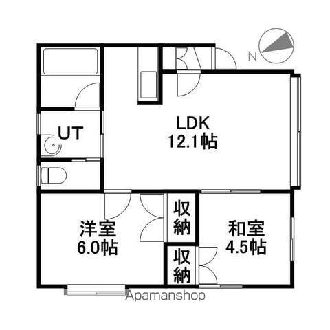 グランドヒル小樽(2LDK/2階)の間取り写真
