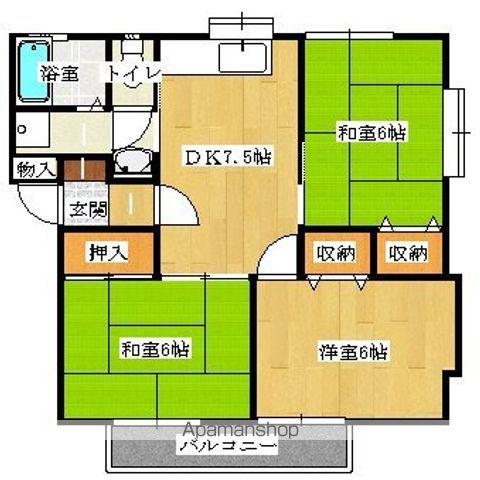AKハイツ(3DK/1階)の間取り写真