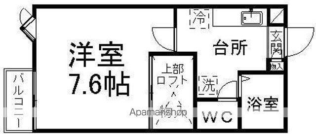 モンペクァ(1K/2階)の間取り写真