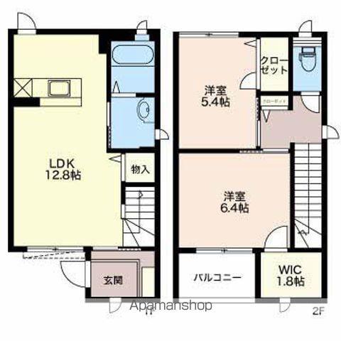 フォンテーヌA棟(2LDK)の間取り写真