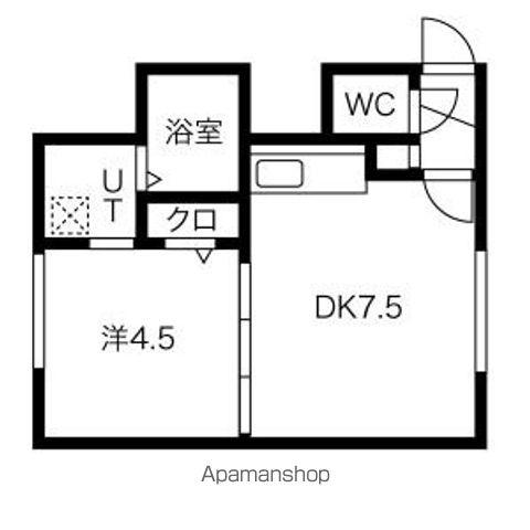 第1コーポ竹(1DK/3階)の間取り写真