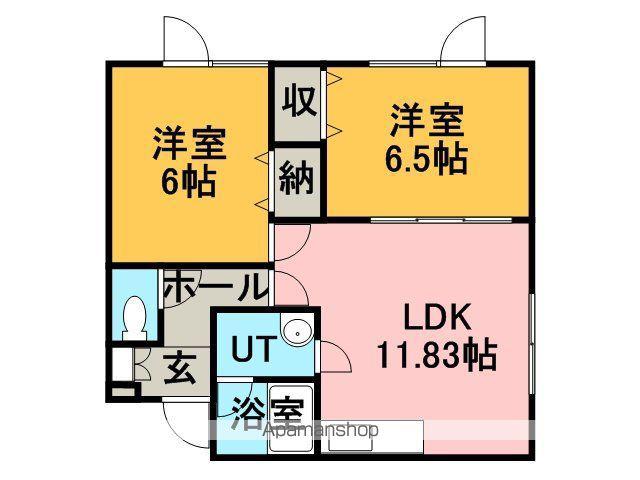 ドリーバーデン(2LDK/2階)の間取り写真