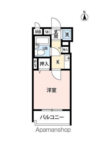 シティフラット千種Ⅰ(1K/2階)の間取り写真
