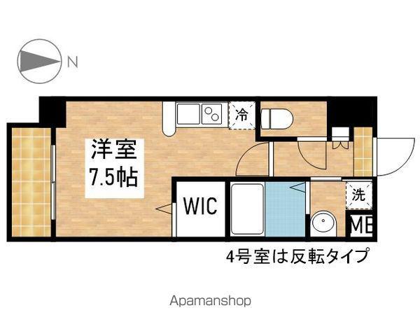 Z・R東別院(ワンルーム/4階)の間取り写真