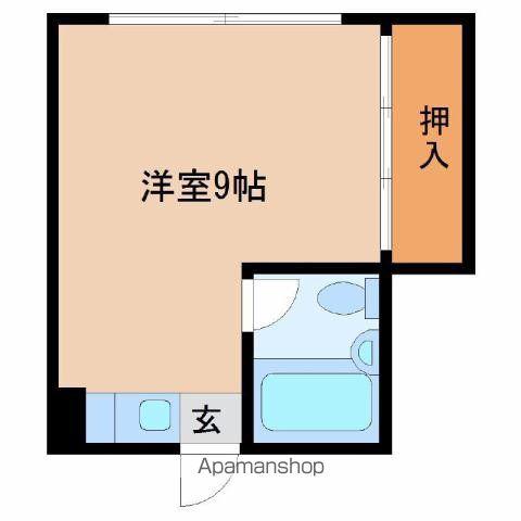 ステップ1江平(ワンルーム/2階)の間取り写真
