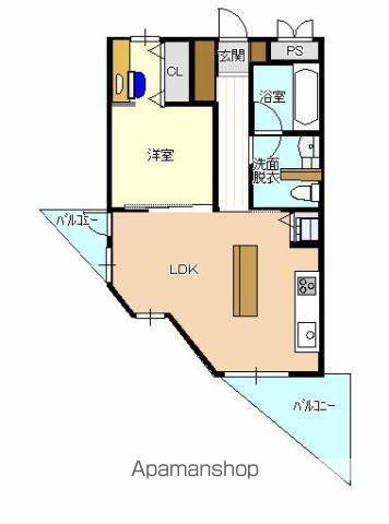 ハイムスMD(1LDK/2階)の間取り写真