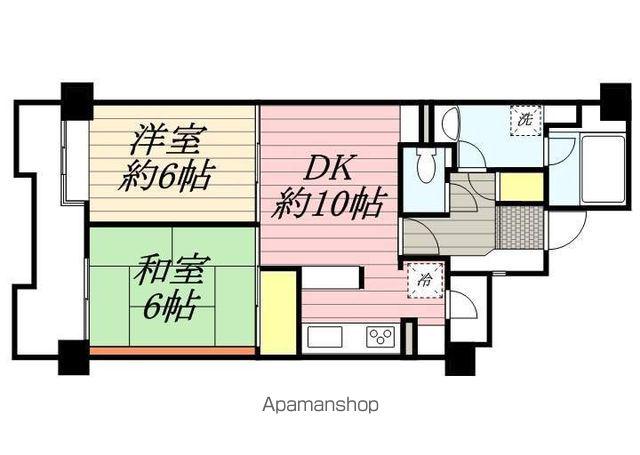 コープ野村松戸(2DK/3階)の間取り写真