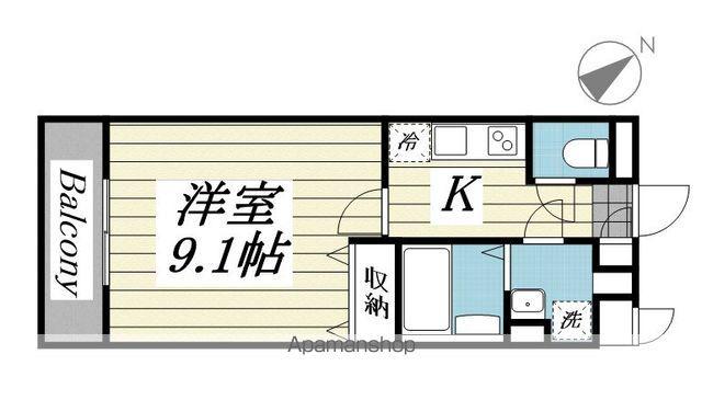 プラウド神栖(1K/1階)の間取り写真