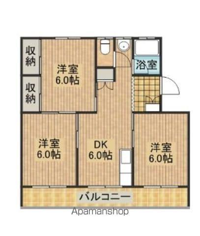 クレール・フラット(2LDK/3階)の間取り写真