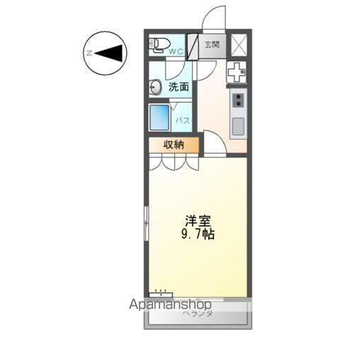 ベル・グラース(1K/1階)の間取り写真