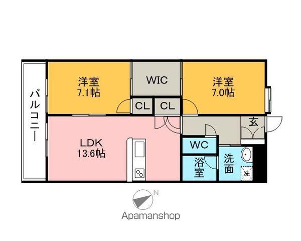 ステラ・コート参番館(2LDK/1階)の間取り写真