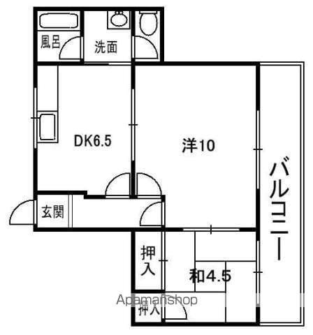 奈村ビル(2DK/3階)の間取り写真