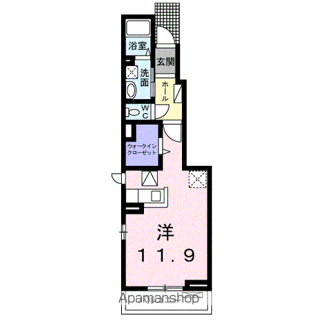 フェアリーⅠ(ワンルーム/1階)の間取り写真
