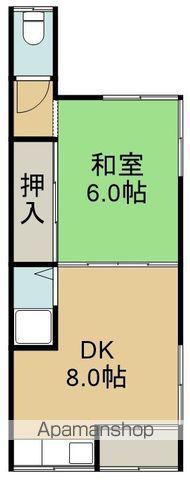 きよの荘(1DK/2階)の間取り写真