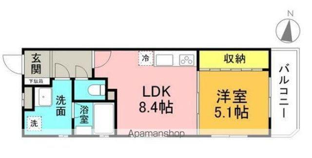 SETTLE J(1LDK/1階)の間取り写真