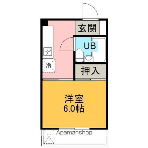 宍道湖ハイツ(1K/2階)の間取り写真