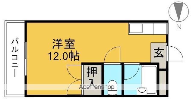 ベルデン朝倉(ワンルーム/3階)の間取り写真