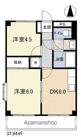 LIMPIA田川(2DK/3階)の間取り写真