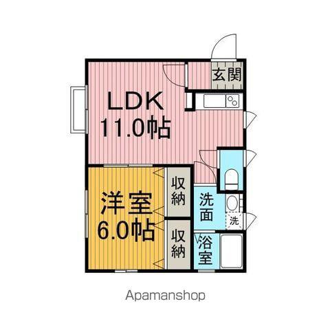 コーポEI(1LDK/1階)の間取り写真