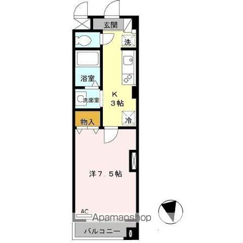 エルロード住吉7号館(1K/1階)の間取り写真