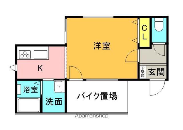LIVING WITH MOTO(1K/4階)の間取り写真