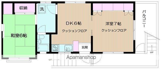 HOUSE-R・ハウスアール(2DK/2階)の間取り写真