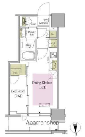 アーバネックス早稲田テラス(1DK/11階)の間取り写真