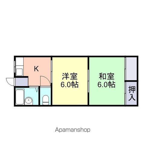 サンハイツ(2K/1階)の間取り写真