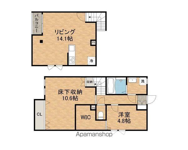 YSスクエア大牟田南(1SLDK/1階)の間取り写真