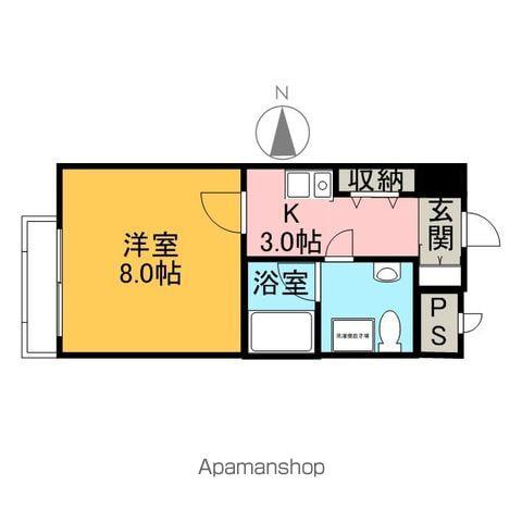 PIGEON VERT(1K/3階)の間取り写真