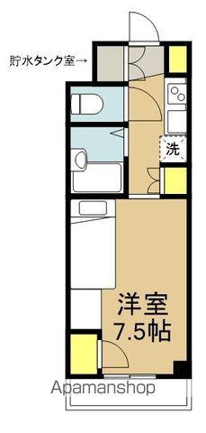 リエス虎丸(1K/3階)の間取り写真