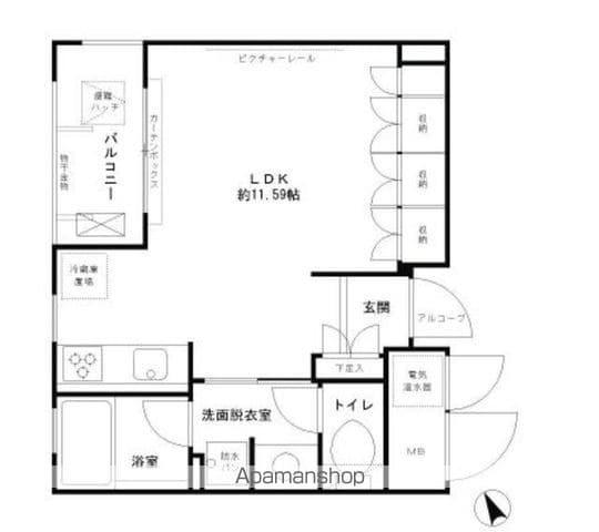 エル・セレーノ西早稲田(ワンルーム/3階)の間取り写真