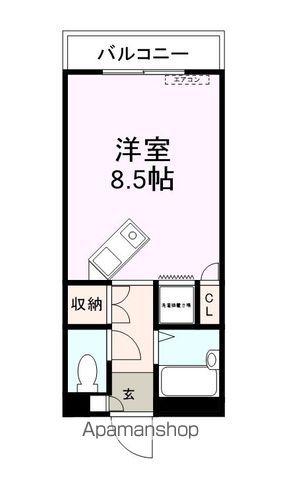 アルフィーネ宇部(ワンルーム/1階)の間取り写真