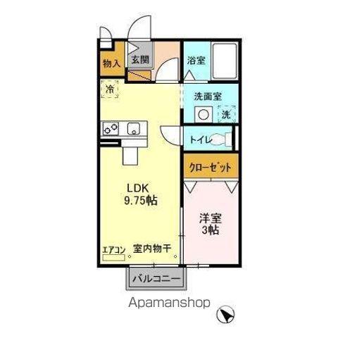 アーバンヒルズ(1LDK/2階)の間取り写真