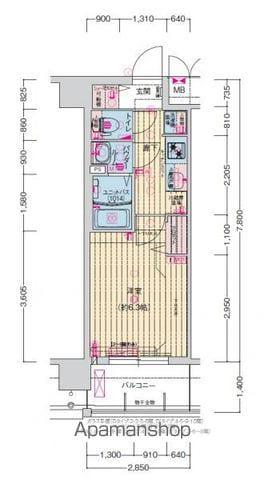 プレサンス森ノ宮 THEゲート(1K/10階)の間取り写真